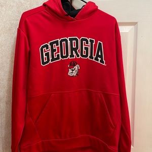 Mens medium red Ga Bulldog hoodie